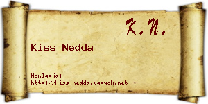 Kiss Nedda névjegykártya